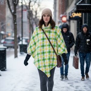 Poncho Women's outlander shawl cowl Fleece Poncho Turtleneck Blanket Ser…